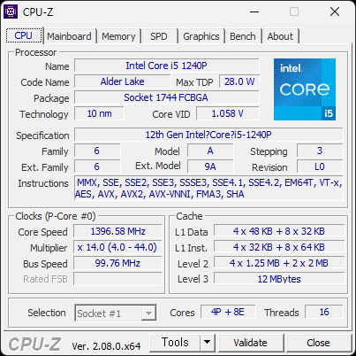 CPU-Z CPU