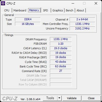 CPU-Z Memory