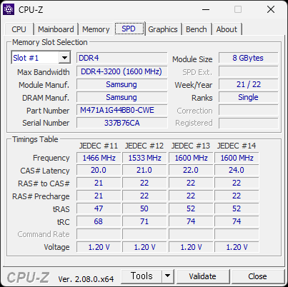 CPU-Z SPD