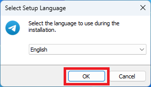 텔레그램 PC 언어 선택