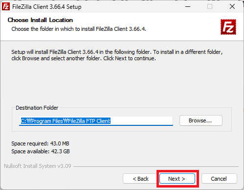 파일질라(FileZilla) 설치 위치